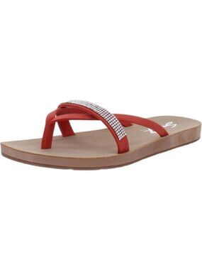 New Seven7 Women's Bondi purple Caramel Faux‎ Leather Thong Sandals Size 8M